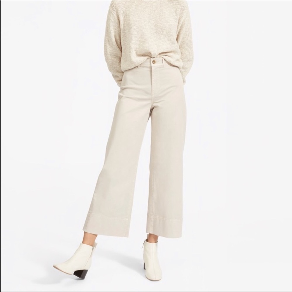 Everlane lightweight wide leg chino pant